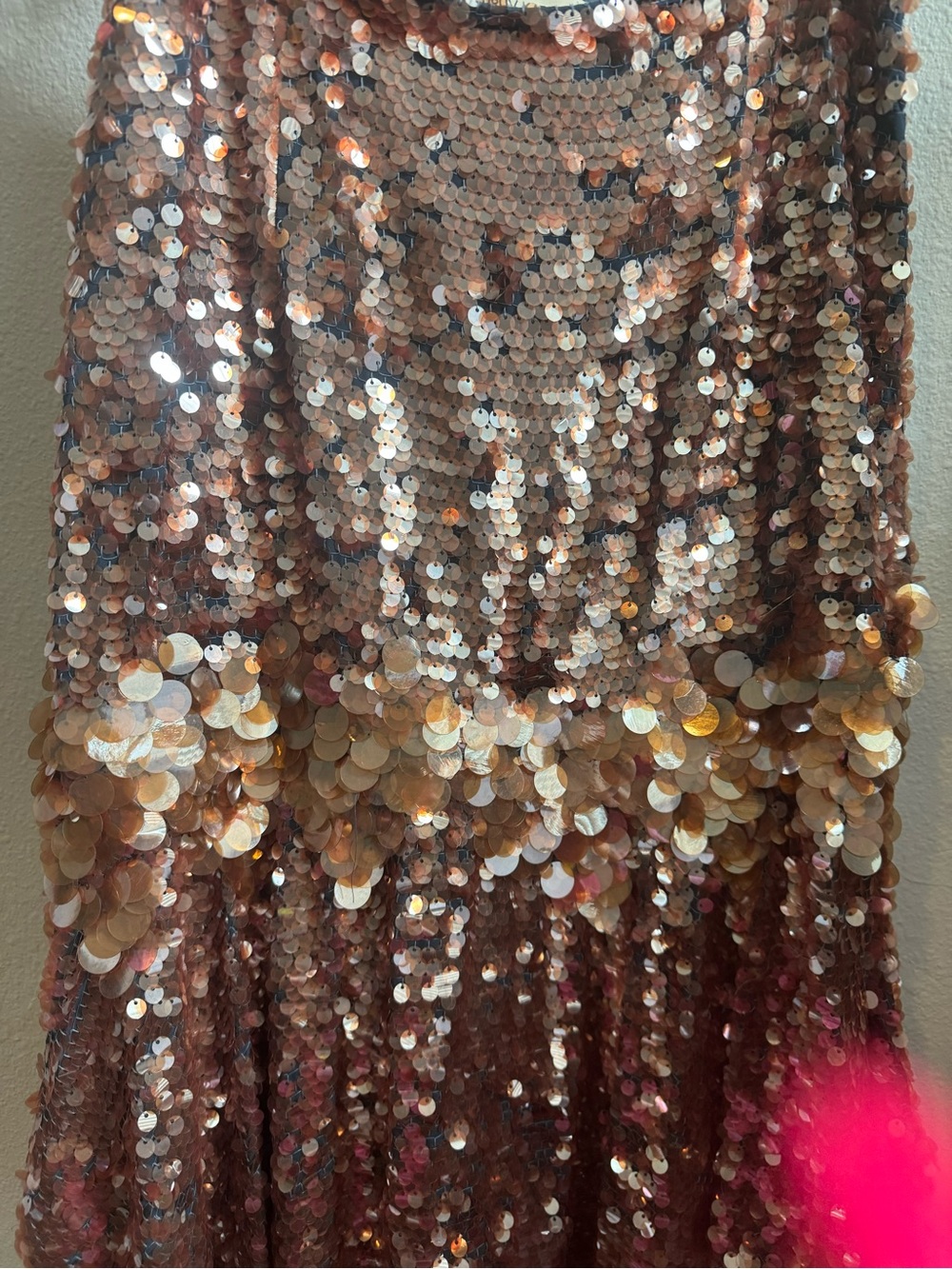 NWT Dhruv Kapoor for Anthropologie Bronze Sequin Asymmetrical Skirt - Picture 3 of 7